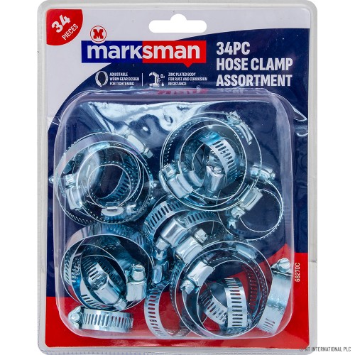 34pc Hose Clamp Assortment