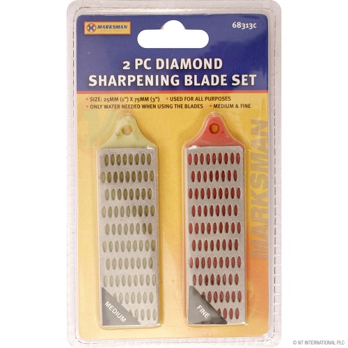 2pc Diamond Sharpening Blade Set - 25 x 75mm