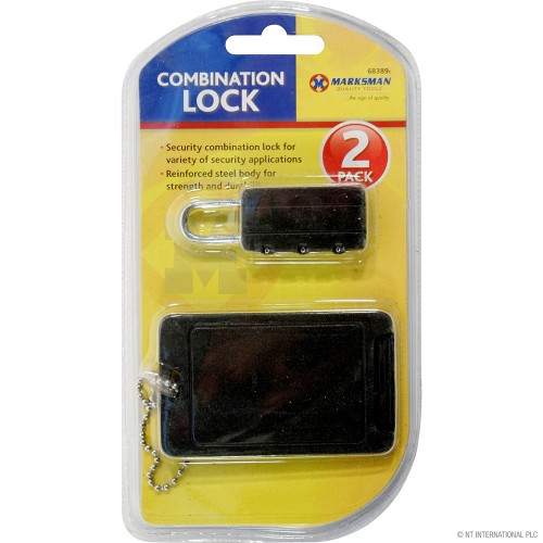 2pc Combination Padlock & Tag Set