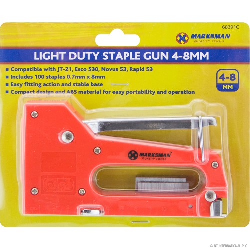 4-8mm Light Duty Staple Gun - 100 Staples