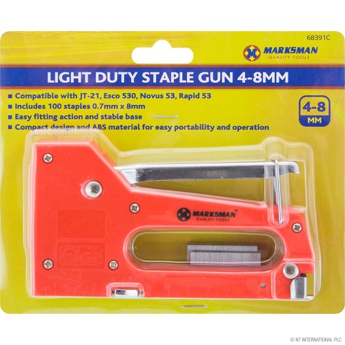 4-8mm Light Duty Staple Gun - 100 staples