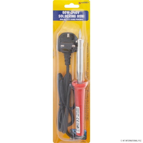 60w 240v Soldering Iron - Red Handle