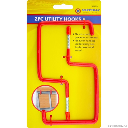 2pc Utility Hooks - Red
