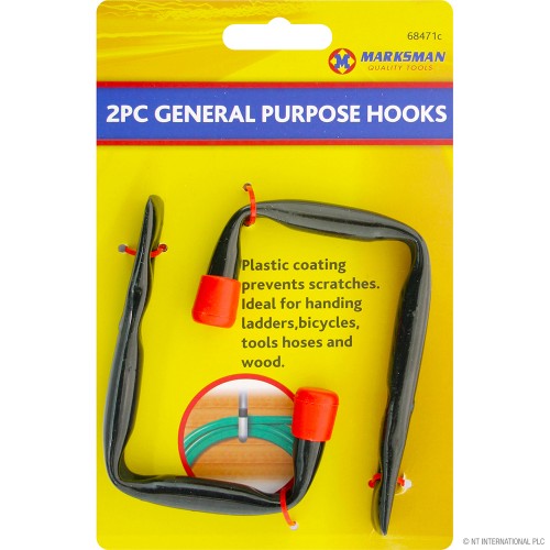 2pc General Purpose Hooks - Black