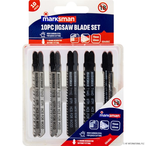 10pc Jigsaw Blade Set in Case
