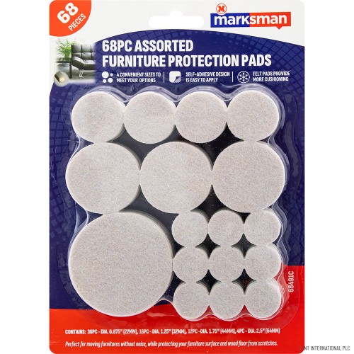 68pc Assorted Felt Protection Pad Set