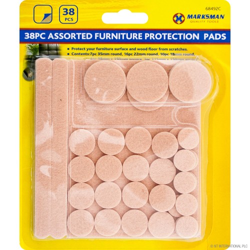 38pc Assorted Felt Protection Pad Set