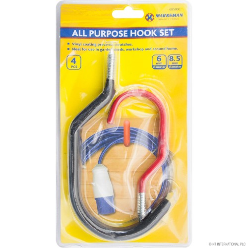 4pc All Purpose Hook Set - 6mm & 8.5mm