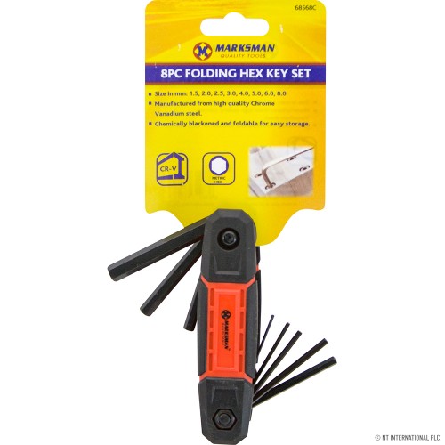 8pc Folding Hex Key Set
