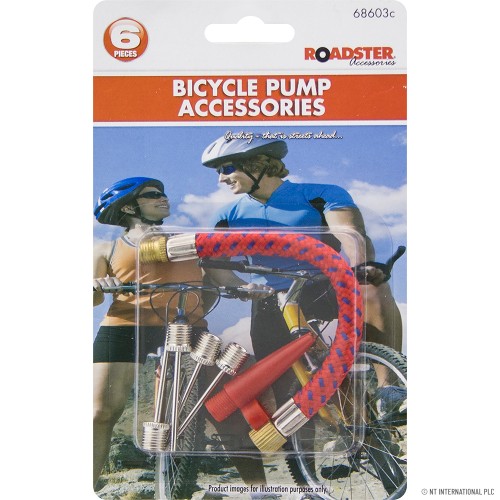 6pc Bike / Bicycle Pump Accessories