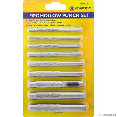 9pc Hollow Punch Set