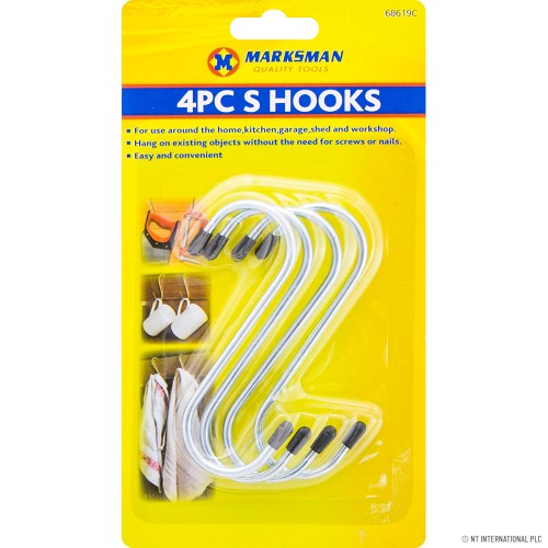 4pc S Hooks - Medium