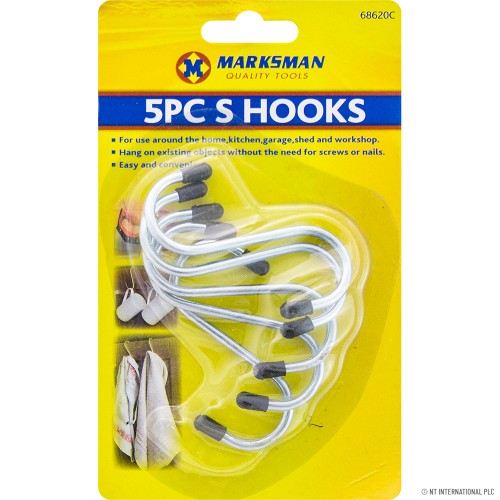 5pc S Hooks - Small