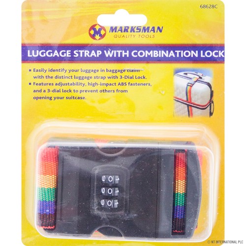 3 Digit Combination Luggage Strap Lock