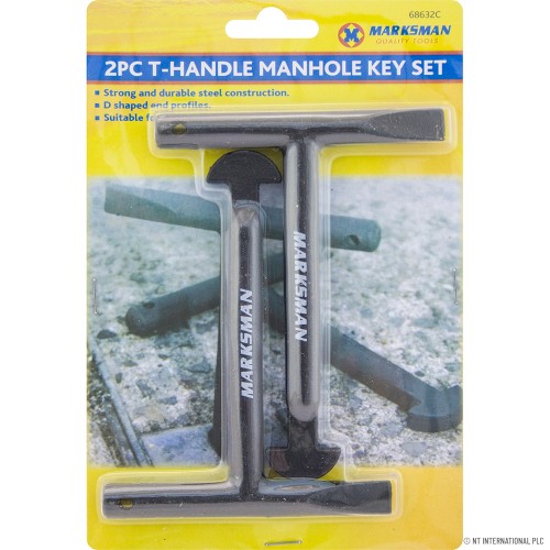 2pc T-Handle Manhole Key Set