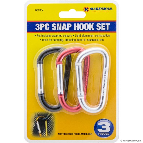3pc Snap Hook Set