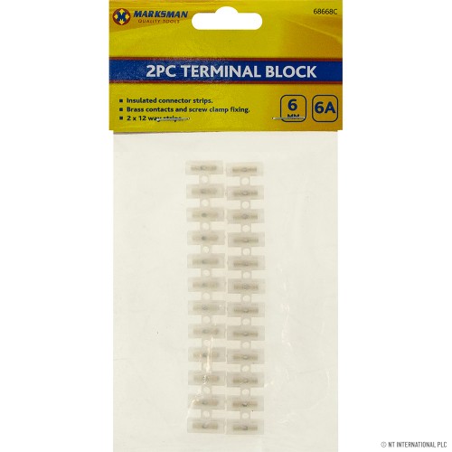 2pc Terminal Block 6A - 6mm