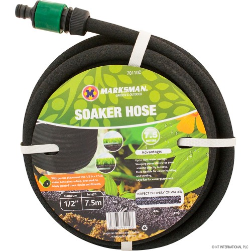 7.5m Garden Soaker Hose Pipe - 1/2