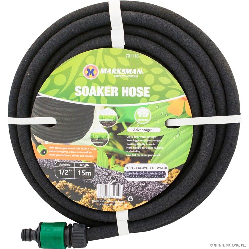 15m Garden Soaker Hose Pipe - 1/2