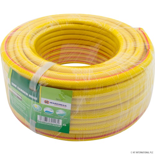 30m Garden Hose Pipe - Yellow HD - 1/2