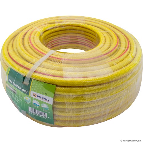 50m Garden Hose Pipe - Yellow HD - 1/2