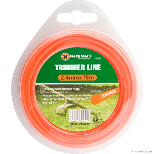 Garden Trimmer Line 2.4mm x 10m - Orange