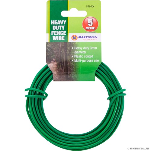 3mm x 5m Garden Wire - Green