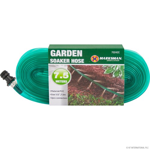 7.5m Garden PVC Soaker Hose Pipe - 1/2