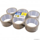 6 Roll Brown Packing Tape 48mm x 40m