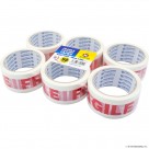 6 Roll Fragile Printed Tape 48mm x 50m