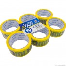 6 Roll Caution Printed Tape 48mm x 50m