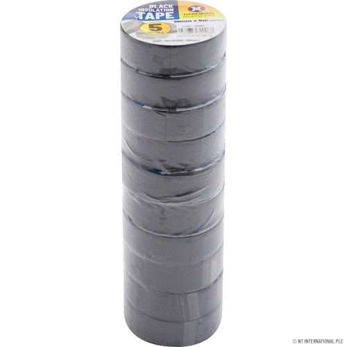 10pk PVC Insulation Tape 19mm x 5m Black