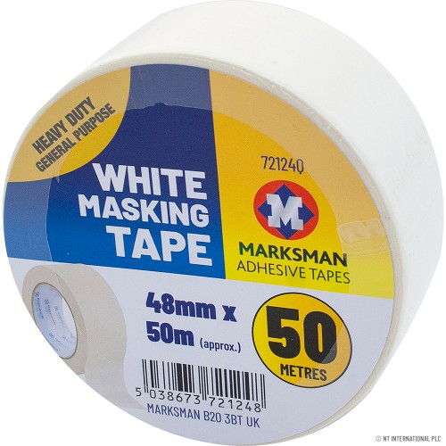 Single Masking Tape White 48mm x 50m