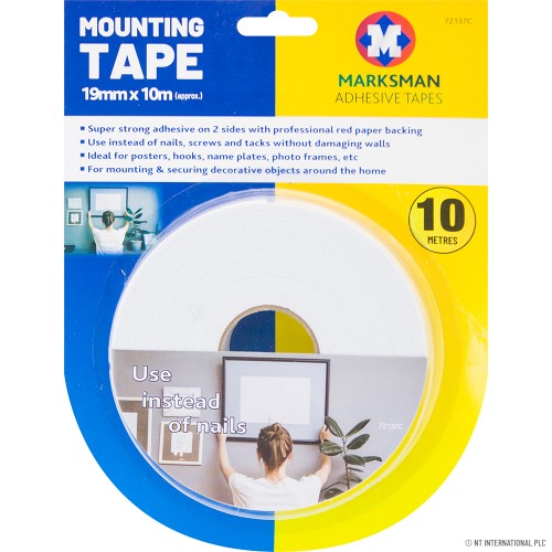 19mm x 10m Mounting Tape - White