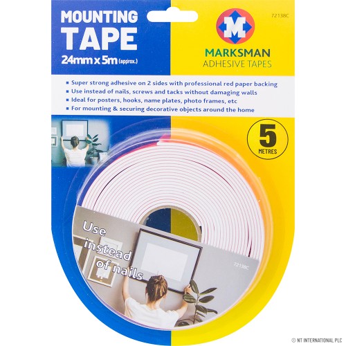 24mm x 5m Mounting Tape - Red