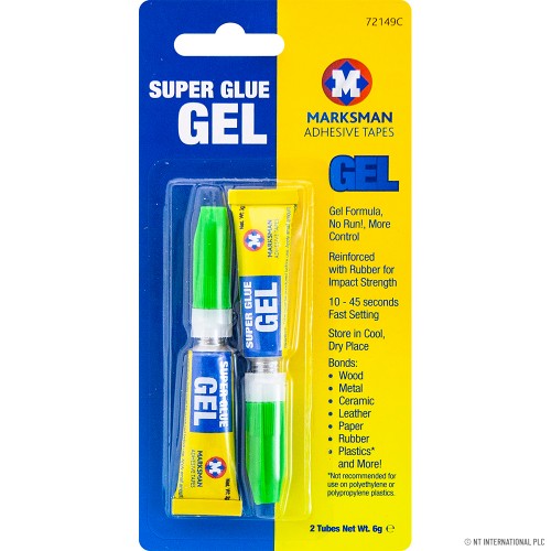 2pk 3G Super Glue Gel With Needle - Green Top