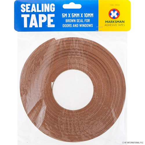 Brown Excluding Draught Tape 10mm X 5m