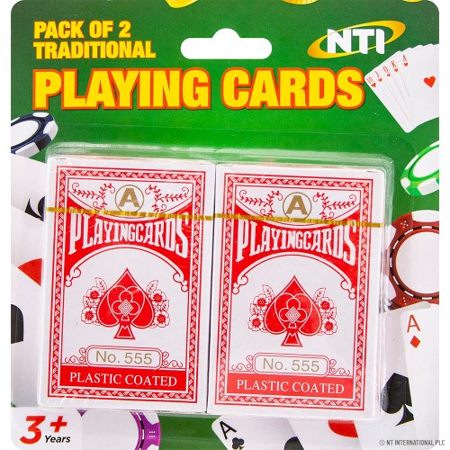 2pk Playing Cards - Plastic Coated