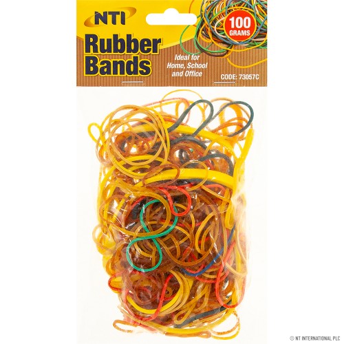 100g Assorted Rubber / Elastic Bands