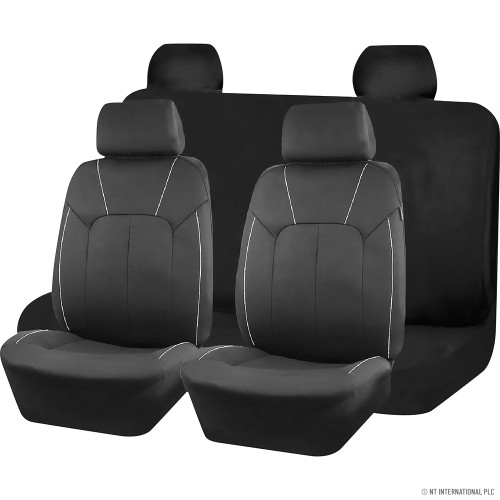 8pc Dragon Seat Cover Black,Airbag