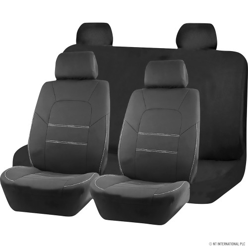 8Pcs Seat Cover Black/Grey