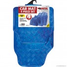 4pc Aluminium Car Mat - Blue