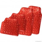 4pc Aluminium Car Mat - Red
