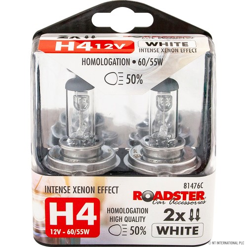 H4 60/55w Halogen Car Light Bulbs 12v