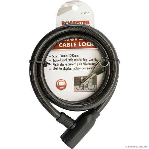 Bicycle Cable Lock - 10mm x 1000mm