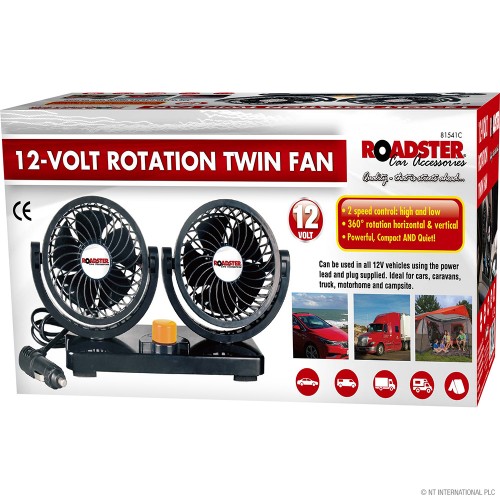 12v Twin Rotation Fan-Cars,Caravan & Trucks