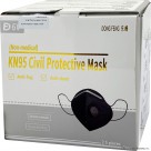 MASK 5 LAYER KN95-CE BLACK DISPOSABLE FACE MASK WITH VALVE 25 PACK IN BOX