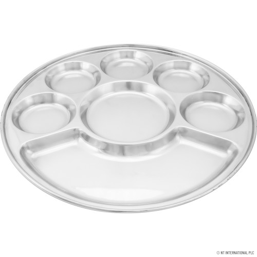 7 Compartment round thali37cm Vinod