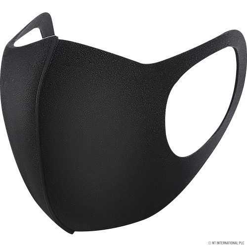 MASK 1PC BLACK DISPOSABLE FACE MASK WITH EAR LOOPS BLACK BREATHABLE UNISEX SPONGE FACE MASK REUSABLE ANTI POLLUTION FACE