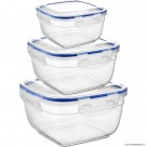 3pc Food Container Set - Square